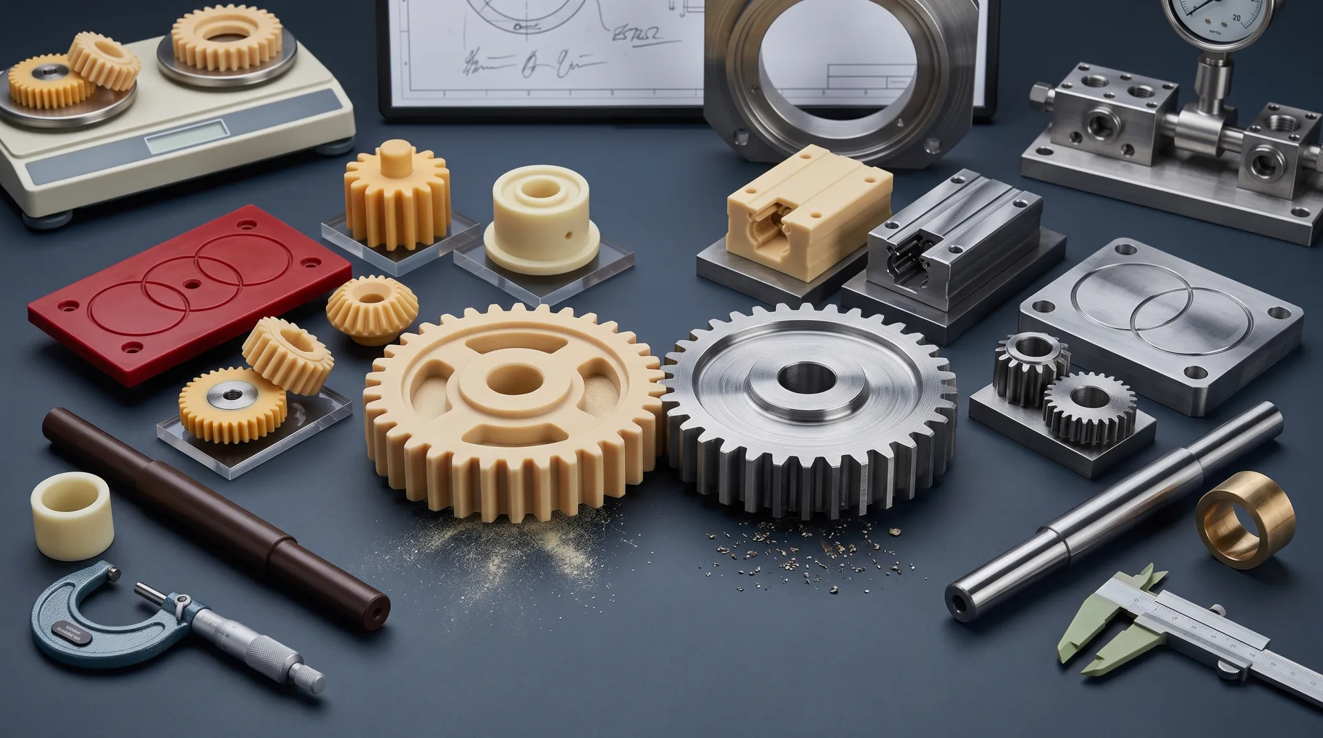 Aynı işlev için farklı plastik ve metal malzeme seçenekleri