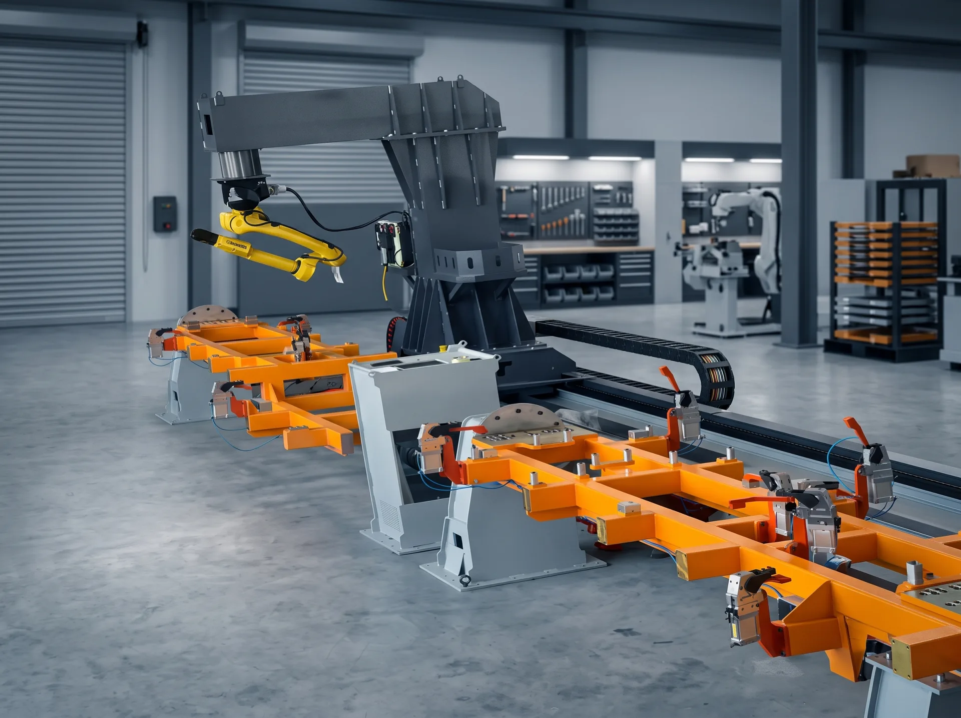 Custom machinery and equipment produced for an industrial line