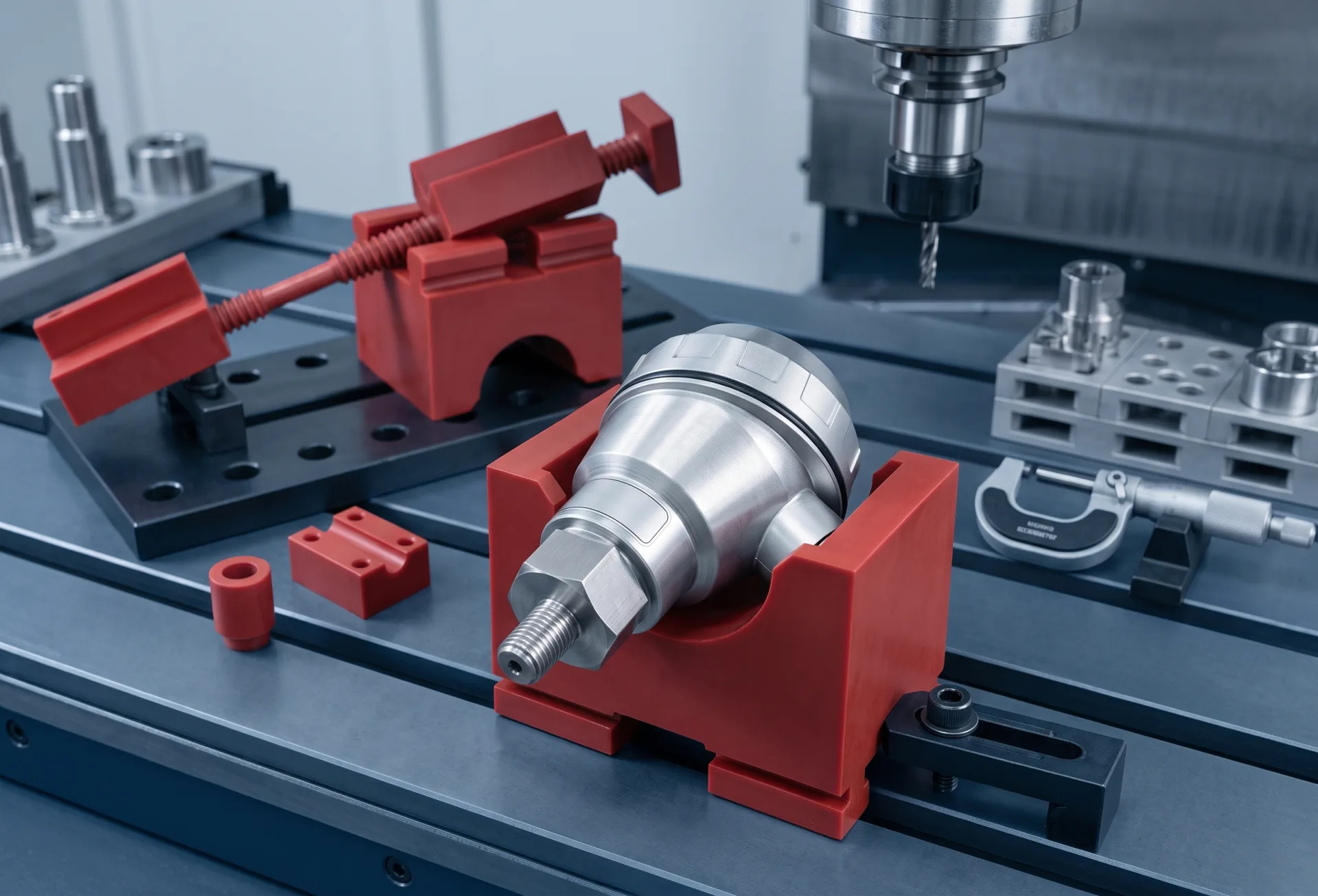 Precision machining of custom metal components and fixtures
